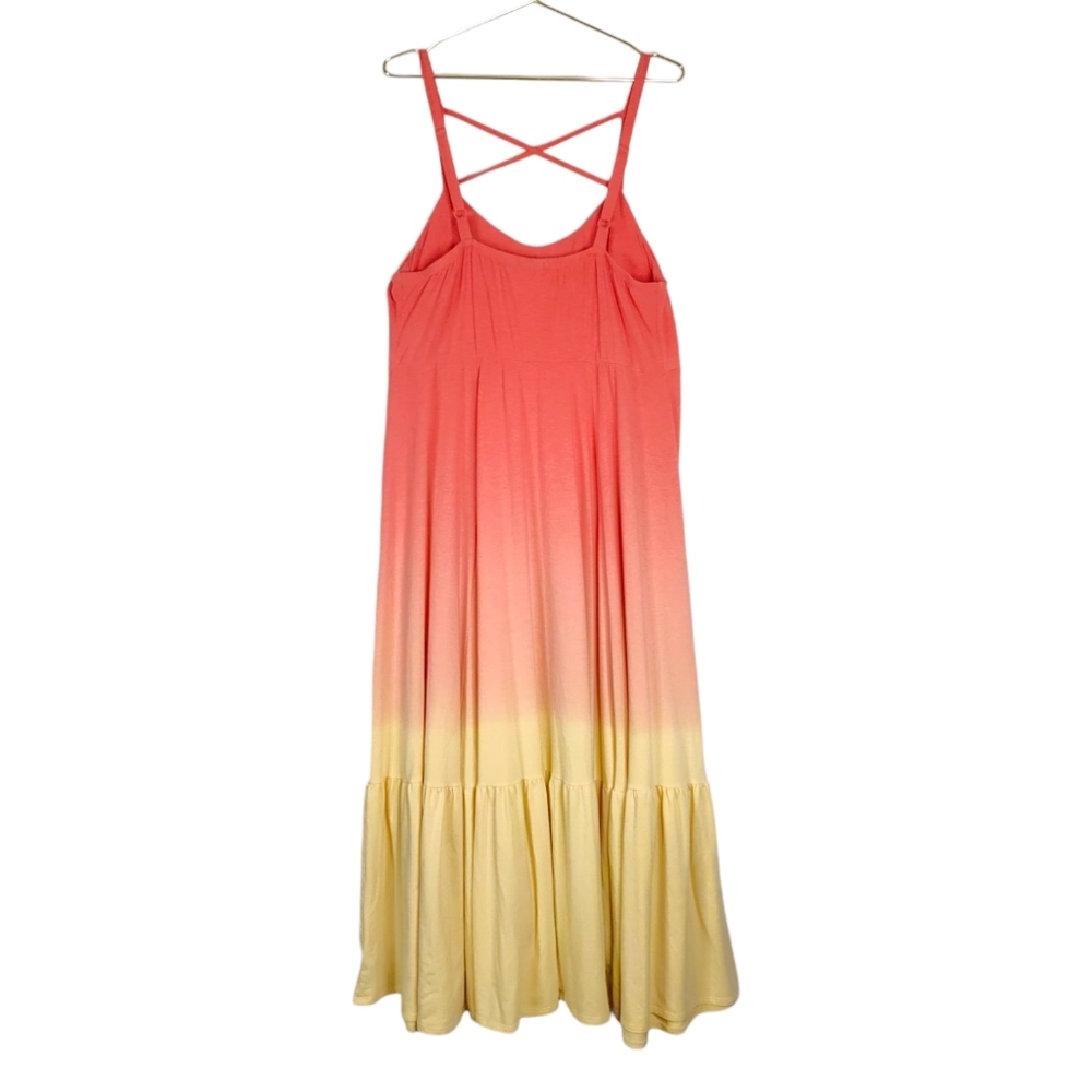 torrid Coral to Yellow Ombre Maxi Dress - Picture 3 of 11